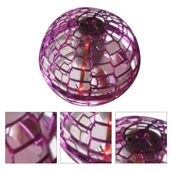 UFO Luminous Induction Flying Ball Intelligent Cyclotron Levitation Ball Leksaker för barn med 200mAh batteri Lila Rosa