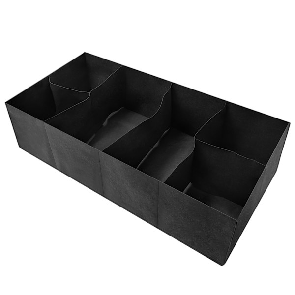 (Musta 60*120*30cm korkea, 6 ruudukkoa paksu 2mm) Puutarhakassi huopamateriaalista