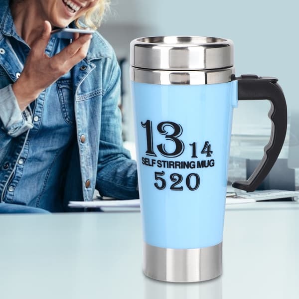 500ml Automatisk Elektrisk Selvrørende Kaffe Melk Krus Blå