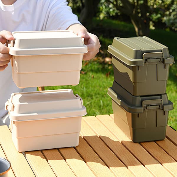 Camping Krydderiflaske Opbevaringsboks Bærbar Desktop Diverse Organizer Army Green