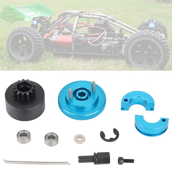1 Set 13T Svänghjulshastighetskoppling Variator Set Bell Fjädrar Passar för 1/10 RC Nitro Motor (Blå)