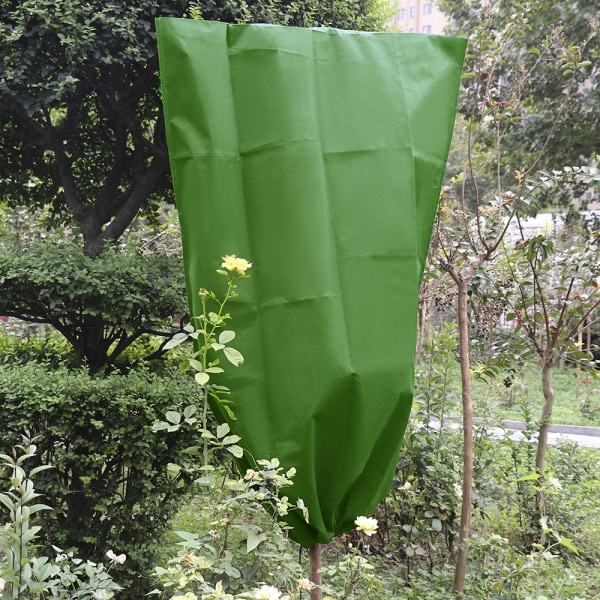 (Grønn 2stk 1*1,6M Vekt: 60g/m2, med snøring) Kuldesikkert ikke-vevet materiale beskyttelsesdeksel