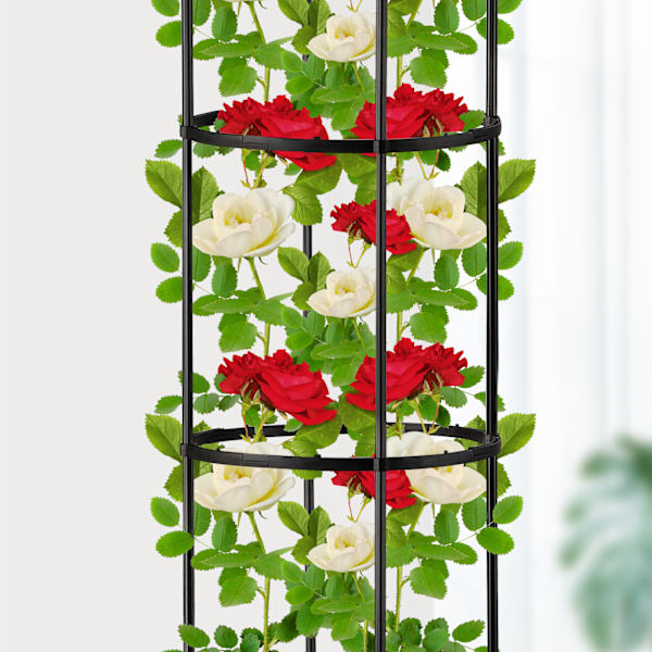 (Efter at have splejset det sorte/fugl dekorative hoved: φ30cm, højde 150cm, pakkestørrelse: 44*16.5*8.5cm) Brudt cirkel rose stativ U-formet model (11mm)