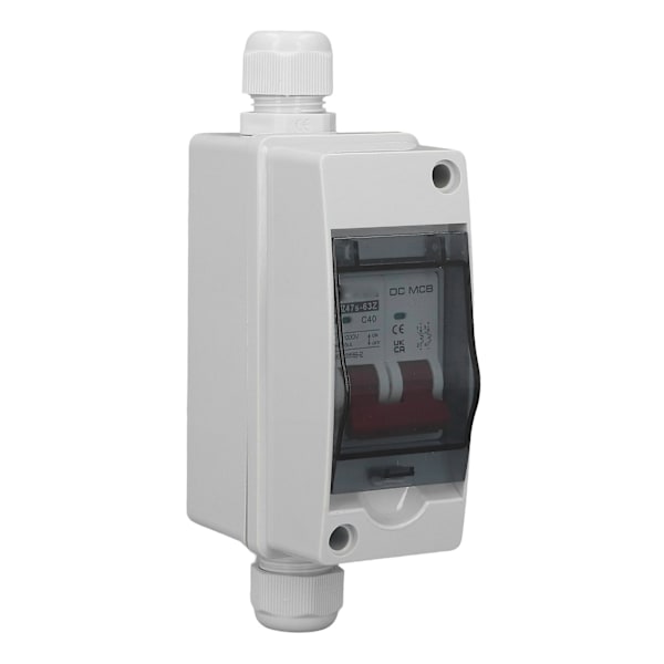 2P 40A DC-bryter, IP65 Vanntett, 6KA Brytekapasitet, DC-Isolasjonsbryter for Solcelle-PV-systemer opptil 1000V