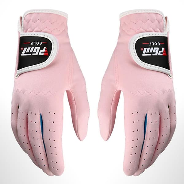 Børnegolfhandsker Bløde Komfortable Skridsikre Åndbare Handsker Udendørs Luffer Til Golf Pink 15