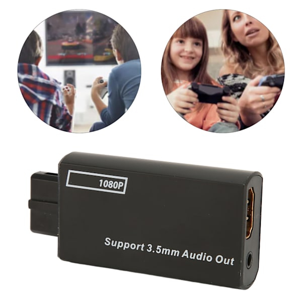 N64 til HD Multimedia Interface Adapter 1080p S-Video Signal Plug and Play Spillkonsoll til HDTV Konverter