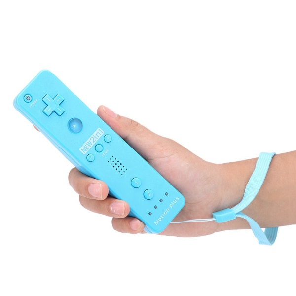Somatosensorisk Spilhåndtag Controller Gamepad Indbygget Accelerator til Nintendo Wii WiiU (Blå)