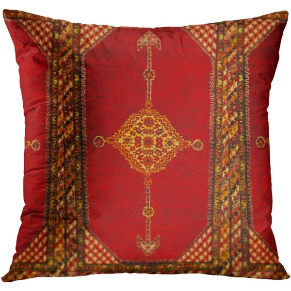 Pudebetræk Geometrisk Persisk Kilim Home Decor Sæt med 4 Orientalske Ikat pudebetræk Dekorative 18 x 18 tommer Pude Sofa Sofa Pudebetræk Co