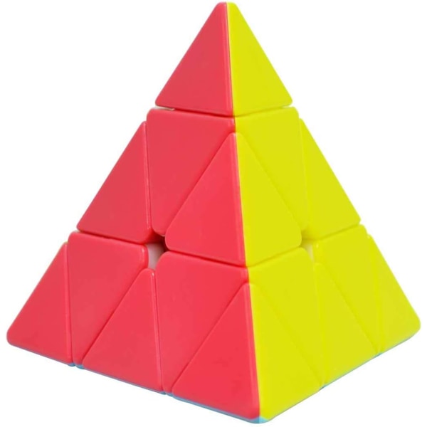 Pyramid Puzzle Magic Speed ​​​​Cube klistremerkeløse, slitesterke, glatte og enkle leker for gutter, jenter