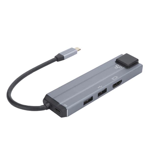 3 Port USB C Dockingstation med Gigabit Ethernet Adapter HUB01A Computertilbehør