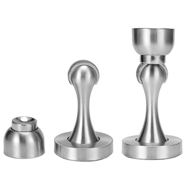 2 sæt magnetisk dørstopper i rustfrit stål, gulv-væg suge dørstopper hardware