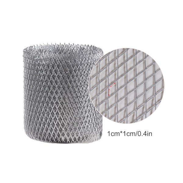 (Emballage størrelse 13*13*16cm, materiale: aluminium) Tagrende Beskyttelsesnet tagrende net havearbejde net bredde, 6 tommer X længde 6 meter