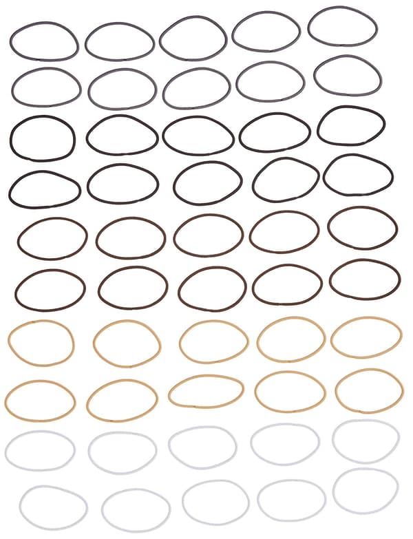 Hårgummin för kvinnor - 2 mm, Neutrala, 50-pack