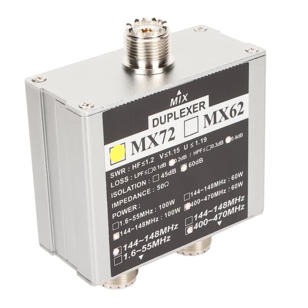 MX72 Professionel VHF UHF Multi Frekvens HAM Antenne Kombiner Duplexer til Indendørs Transitstation