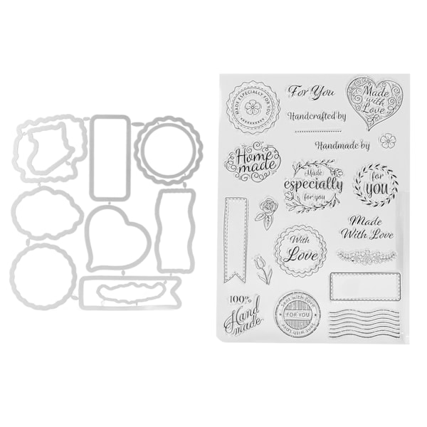 Valentinsdag Klart Gjenbrukbar Transparent Stempel for Kortlaging & Konvolutt Håndverk