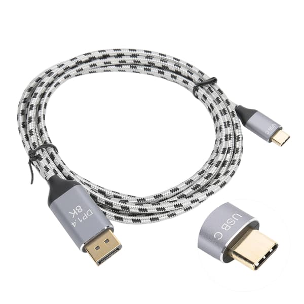 USB C til DisplayPort 8K 60Hz 1.4-kabel for iPhone MacBook Laptop HD-videoadapter