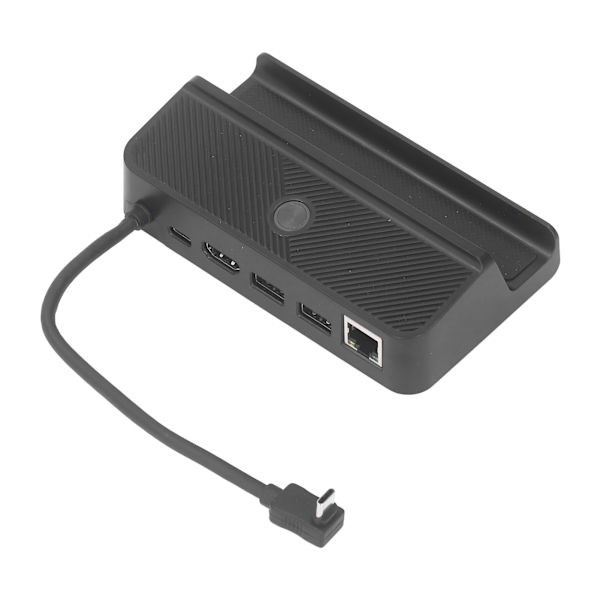 Dockingstation Svart 6 i 1 Laddningsbas RGB LED Hub Dockingstation för Steam Deck RGB