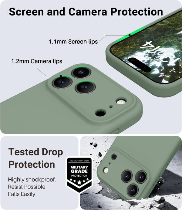 【bt02】Ultra Thin MagSafe Case for iPhone 17 Pro - Soft Silicone, Lime Green iPhone 17 Pro iPhone 17 Pro Vert calke