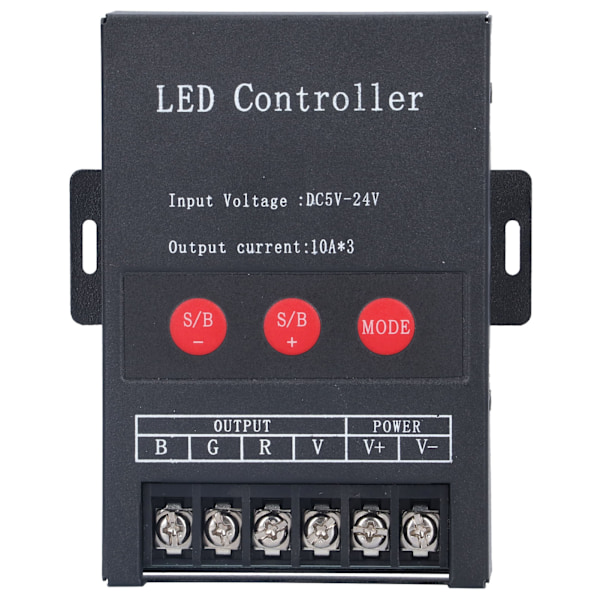 PWM Digital RGB LED-styrenhet för färgglada remsljusprojekt - Fjärrkontroll, kompatibel med 5V, 12V och 24V-system