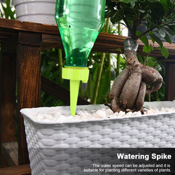 Automatisk plante Blomstervanning Spike Hjemmehage Balkong Dryppvanningsverktøy Tilbehør Grønn
