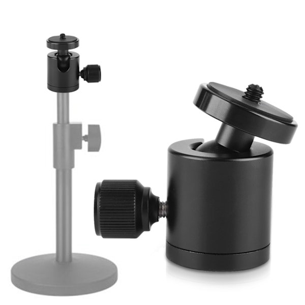 360 Graders Mini Tripod Kuglehoved Mount Stativ til Kamera og Mobiltelefoner