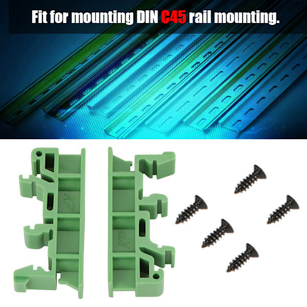 10 set med 35 mm PCB DIN C45-skenaadapter, kretskortsmonteringsfästen för säker installation
