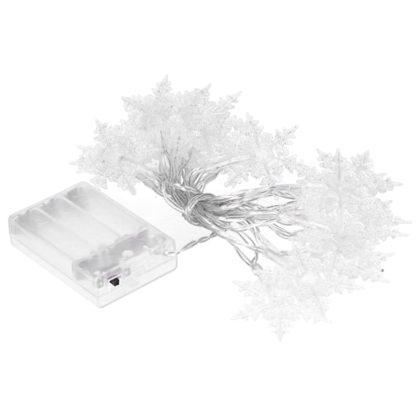 3M Varme Hvide Snefnug LED-Lysstreng - Perfekt Julepynt til Hjemmet, Gardiner, Fester og Festlige Fejringer
