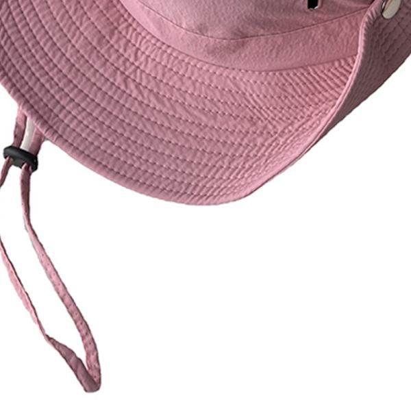 Cowboyhatt Andningsbar Dragkedja Solskydd Solskydd Västerländsk Cowboyhatt för Utomhus Klättring Fiske Rosa M(56‑58cm)