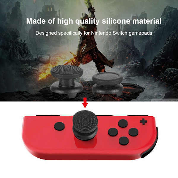 4 i 1 Silikon Tommelgreb Hætter Joystick Silikon Knap til Nintendo Switch