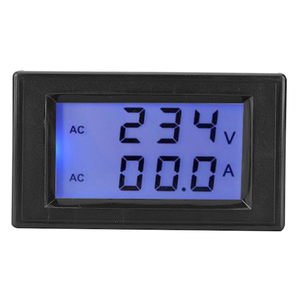 D85-2042A Kaksois-LCD Jännite- ja Virtamittari, AC 80-300V & 200-450V, Mittaa 0,1-100A Virtamuuntajalla