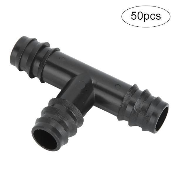 Svingrörskopplingskoppling PP-tillbehör för trädgårdsbevattningssystem 16mm 50 st 16mm 3-vägs
