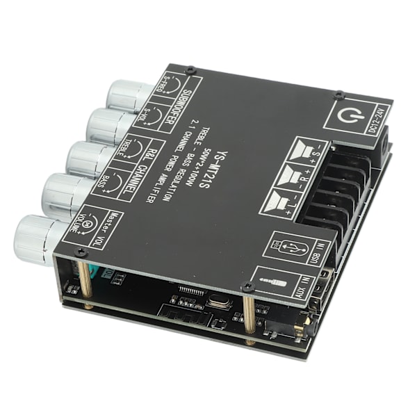 Digital lydforsterkermodul 2.1 kanaler DC 12‑24V Bluetooth forsterkerkort for butikk hjemmekinohøyttalere