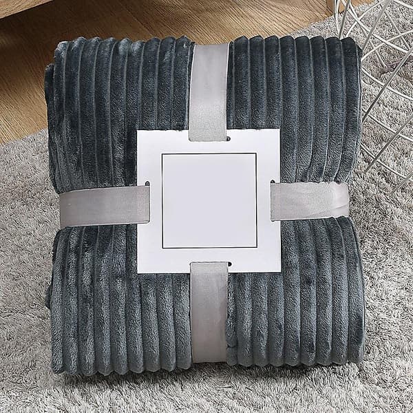 Stort flanellfleecepledd 100x150cm Polyester Mykt Koselig Lett Luksus Sengeteppe for Sky Blue