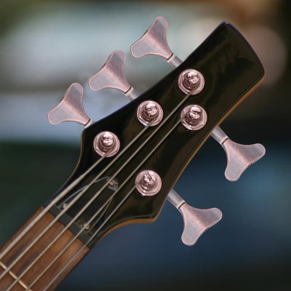 Rød Kobber Fishtail Nøgle Elektrisk Basguitar Stemmenøgle 3L2R Sæt Bas Tilbehør