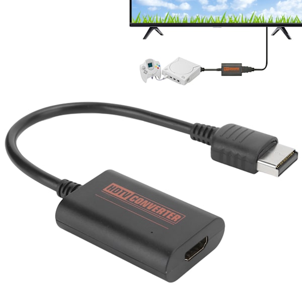 HDMI Videokonverter Høydefinisjon Samtidig Visningsadapter for Sega Dreamcast
