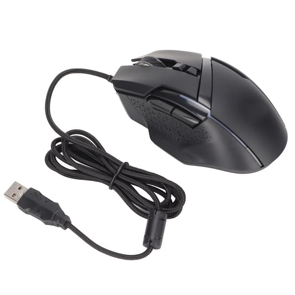 RGB Gaming Mus 6 Justerbar DPI 7 Programmerbare Knapper Kablet USB Plug and Play for PC Laptop Studier Arbeid