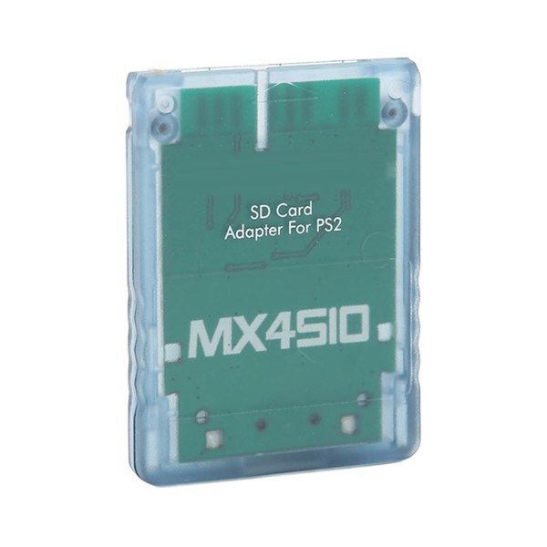MX4SIO SIO2SD Minnekortadapter Håndlaget Stabil Erstatning Minnekortadapter for PS2 Transparent Blå