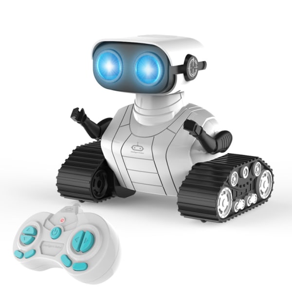 Uppladdningsbar barnrobot - Fjärrkontrollleksak med LED-ögon - I