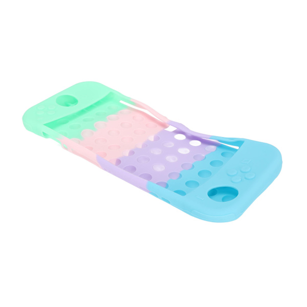 För Switch OLED Case Reptålig Spelkonsol Silikon Cover Blå Lila Rosa Grön
