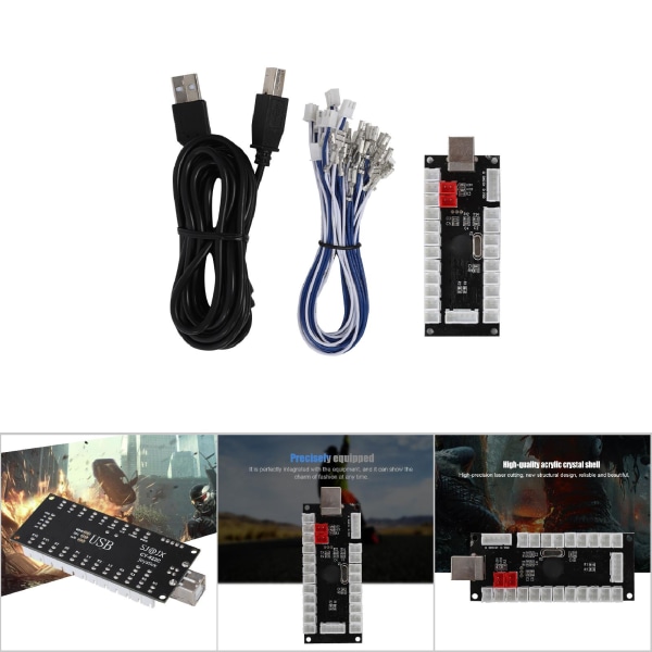 Arcade Game USB Encoder -painikeohjain Raspberry Pi Host PC Game Machinelle BlackCY-822C
