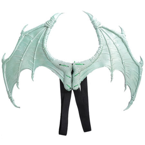Halloween Carnival Barnedress leketøy Dragon Wing Tail Mask Set (lysegrønt)