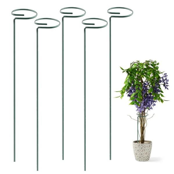 Blomsterstativ jernstøtte tråd have stativ fast pol plante støtte blomster søjle plante indsats, rustfrit stål (minimum parti af 20 pakker)