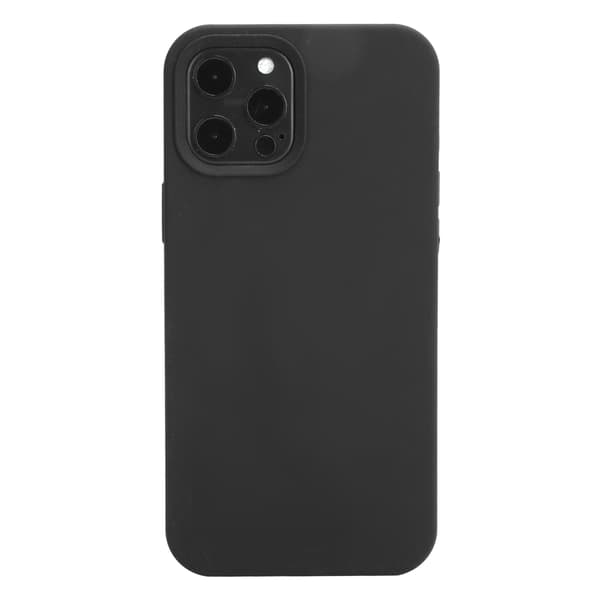 Flydende Silikone Stødsikkert Telefoncover til iPhone 12 Pro Max Sort