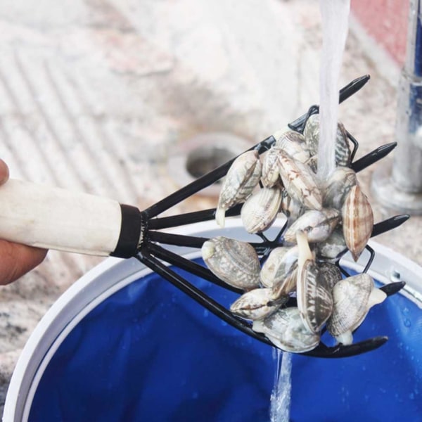 Haverive, havrive, strandmuslinggraveværktøj til skaldyr, netfiskeri snegleskalrive sort