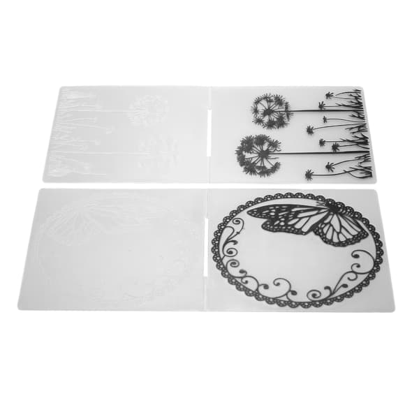 Mælkebøtte Sommerfugl Prægefolder Skabelon til Scrapbooking Kortfremstilling 2 stk Sæt