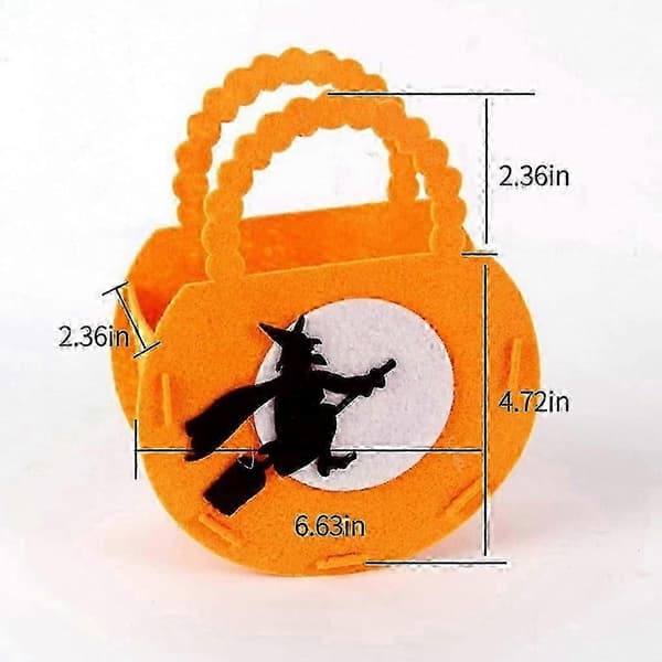 Halloween Filt Spand Slikpose Cookiepose Børn Græskar Slikpose Kurv