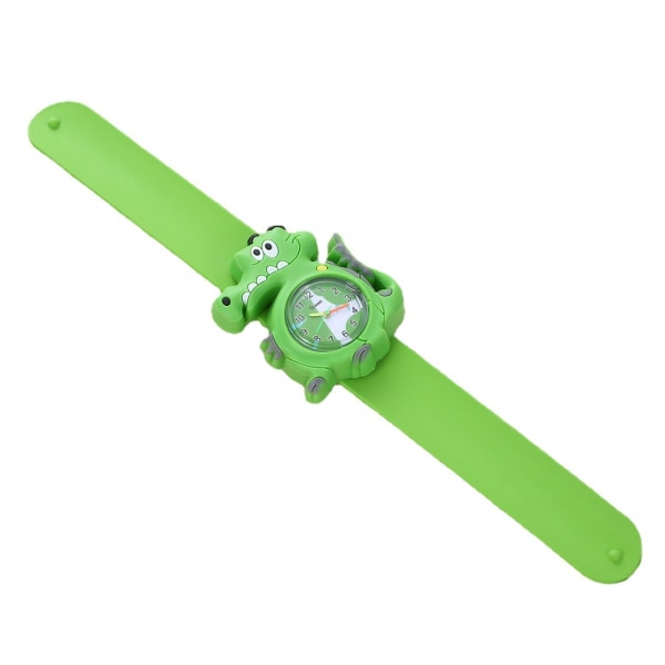 Barneklokke (krokodille), Vanntett armbåndsur for barn Quartz Movement, 3D tegneseriedesign, Digital barneklokke for 3 år til 11 år gammel jente gutt