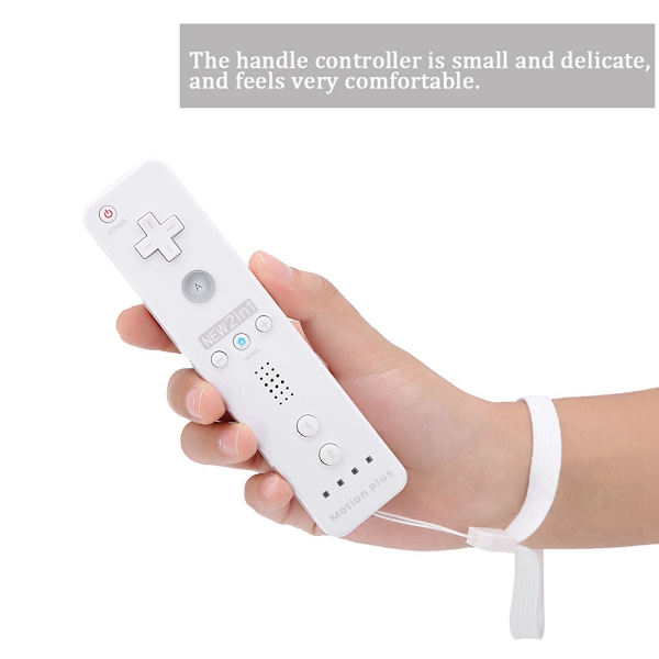 Somatosensorisk Spillhåndtak Kontroller Gamepad Bygget Inn Akselerator For Nintendo Wii WiiU (Hvit)