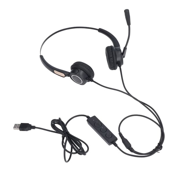 Støjreducerende USB-headset til Call Center Online Kursus HD Lyd Computer Headset