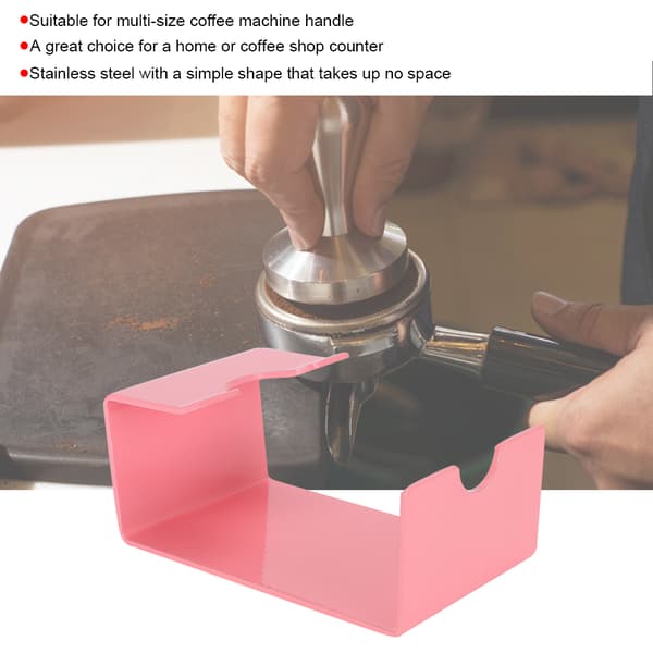 Kaffe Tamper Holder Display Rack i Rustfrit Stål, Pink Kaffe Værktøjstilbehør